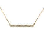 Diamond Thin Bar Necklace in Gold - Alexandra Marks Jewelry