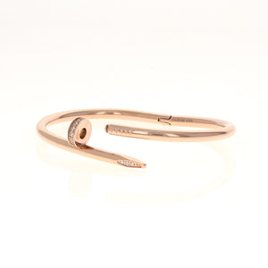 Rose & Cz Nail Bracelet
