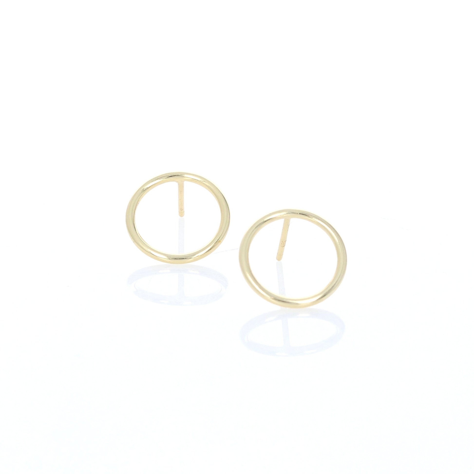 Simple Gold Circle Stud Earrings | Alexandra Marks Jewelry