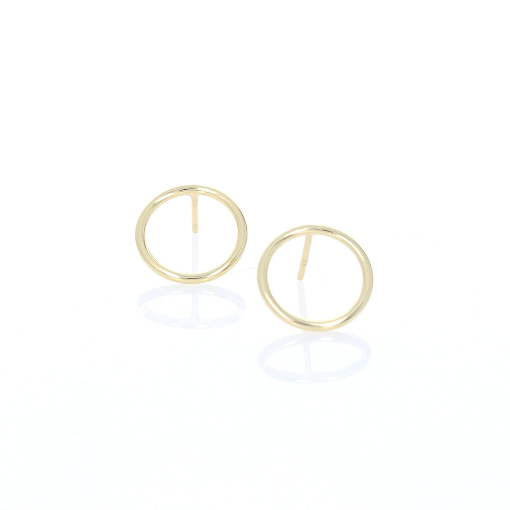 Simple Gold Circle Stud Earrings | Alexandra Marks Jewelry