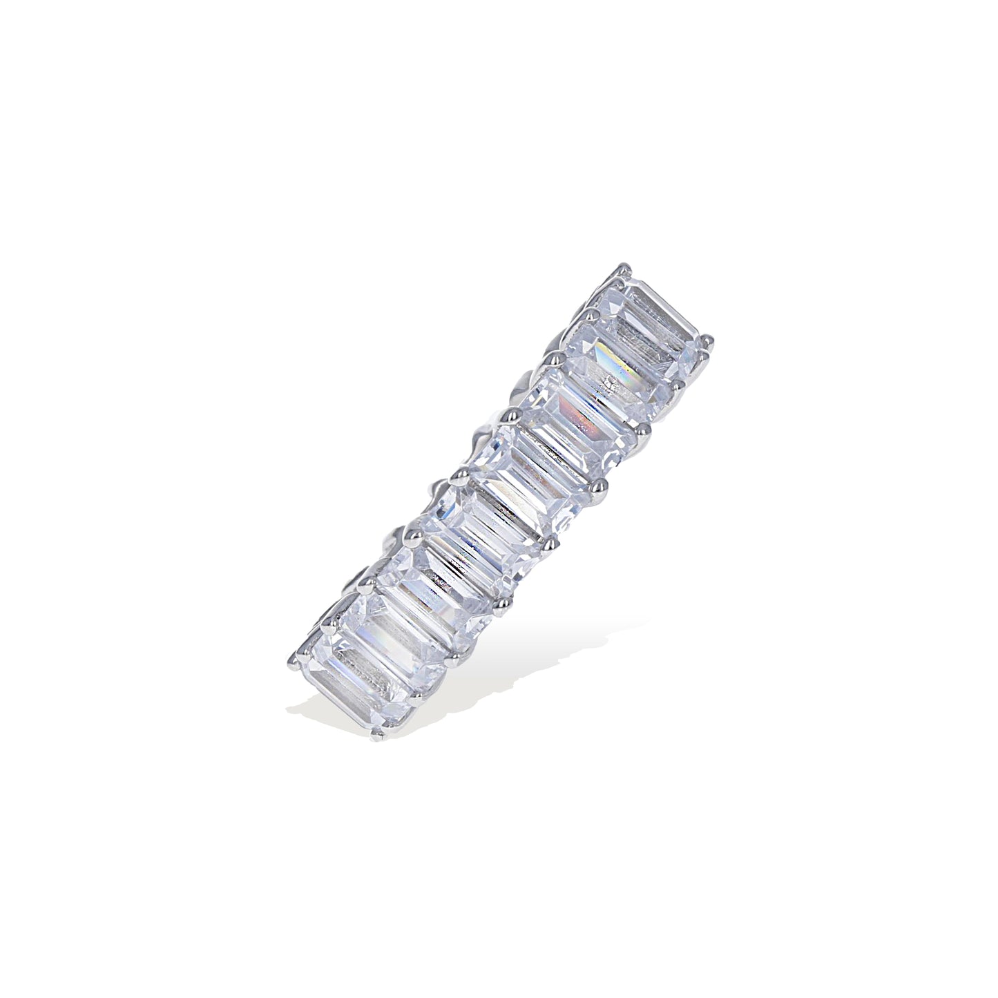 Prong Set 6mm Baguette CZ Eternity Band from Alexandra Marks Jewelry