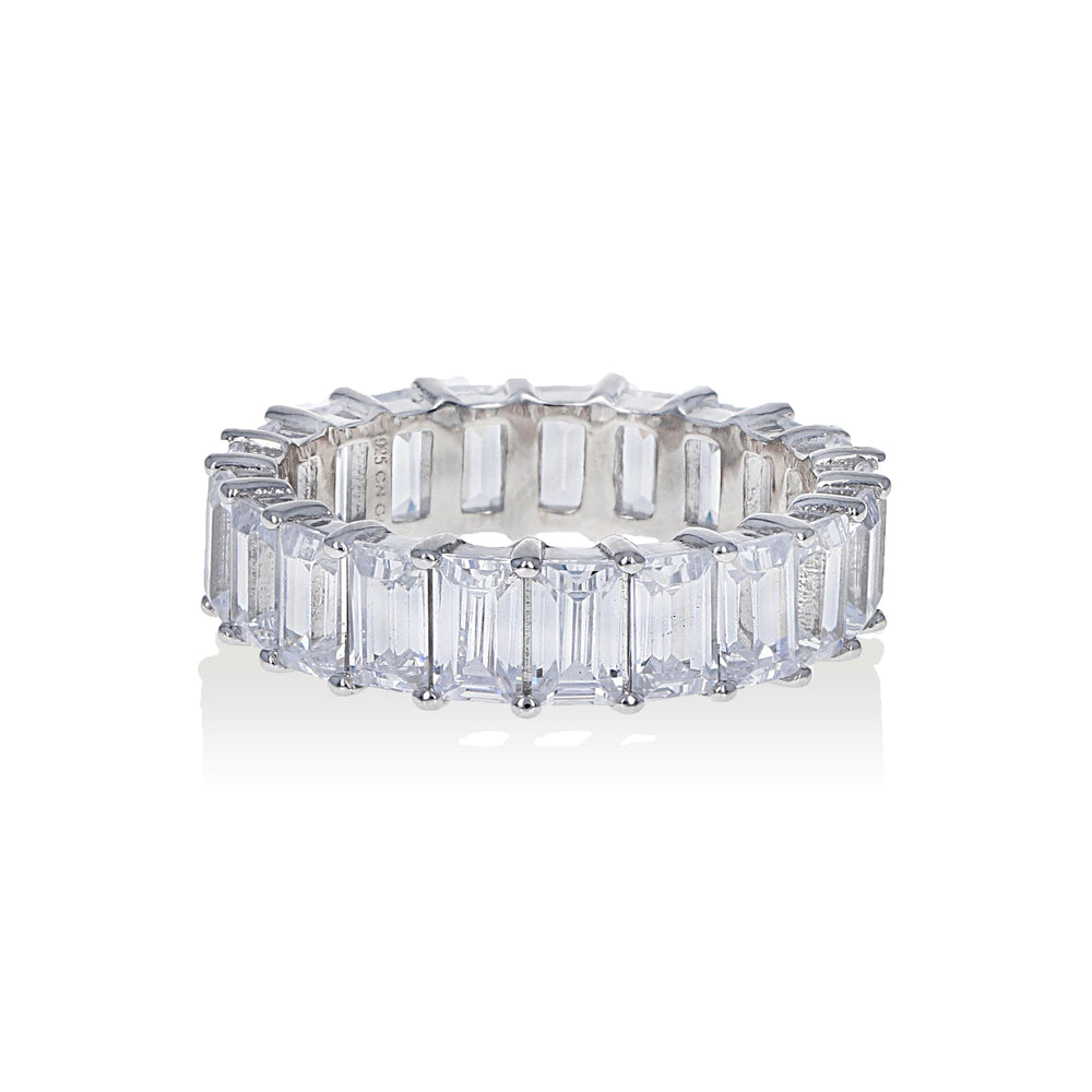 Alexandra Marks | Baguette CZ Eternity Band in Sterling Silver