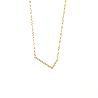 medium capitial L initial necklace, gold