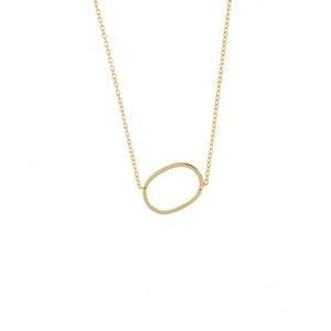 Sideways Personalized Initial Gold Necklace | Alexandra Marks Jewelry