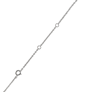 Necklace chain is adjustable at 16, 17 and 18 inches