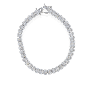 Oval Shaped CZ Silver Tennis Bracelet from Alexandra Marks Jewelry