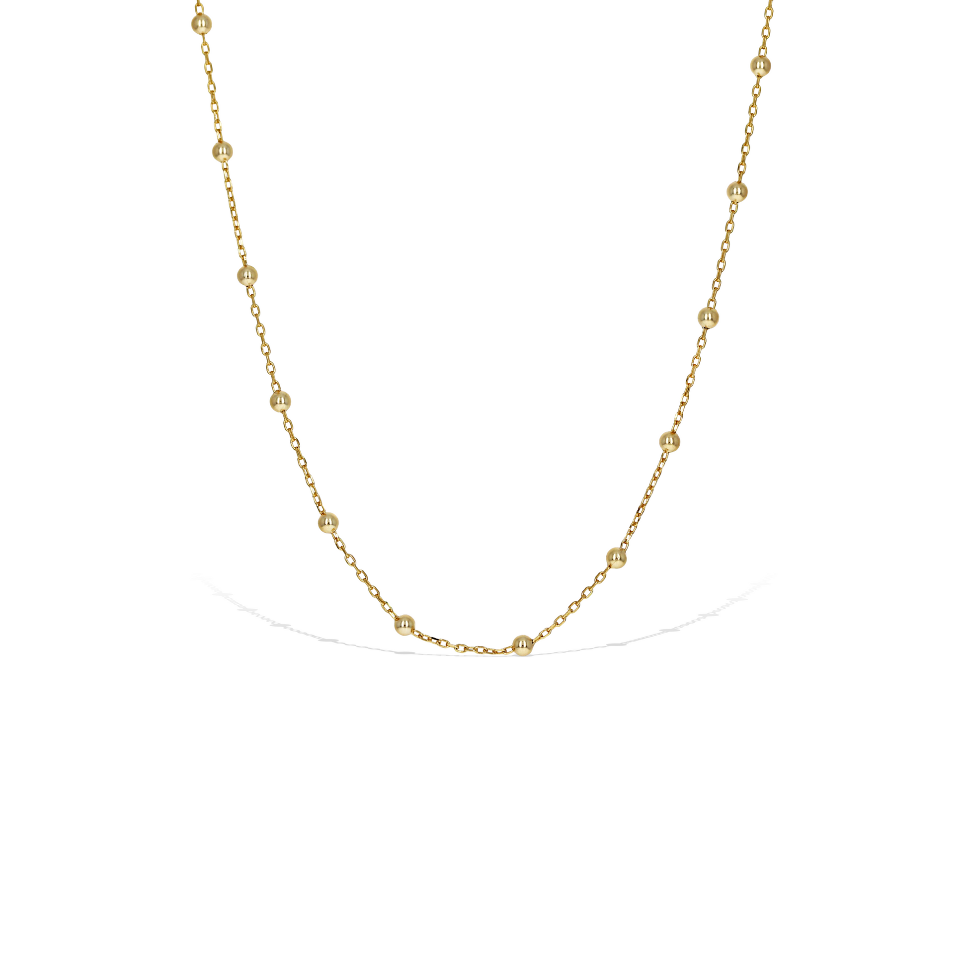 Gold Plated Sterling Silver Thin Chain Choker Necklace - Alexandra Marks Jewelry