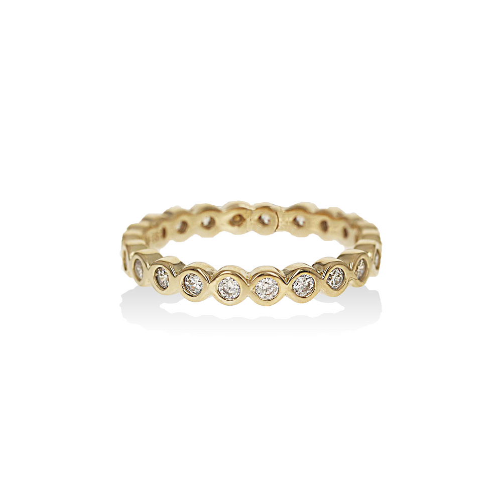 
            
                Load image into Gallery viewer, Gold CZ Eternity Band | Alexandra Marks Jewelry
            
        