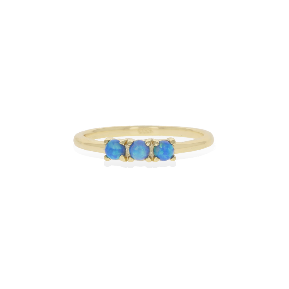 Blue opal gold ring on sale