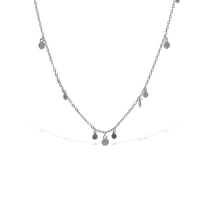 
            
                Load image into Gallery viewer, Alexandra Marks | Sterling Silver Disc Charm Choker Necklace
            
        