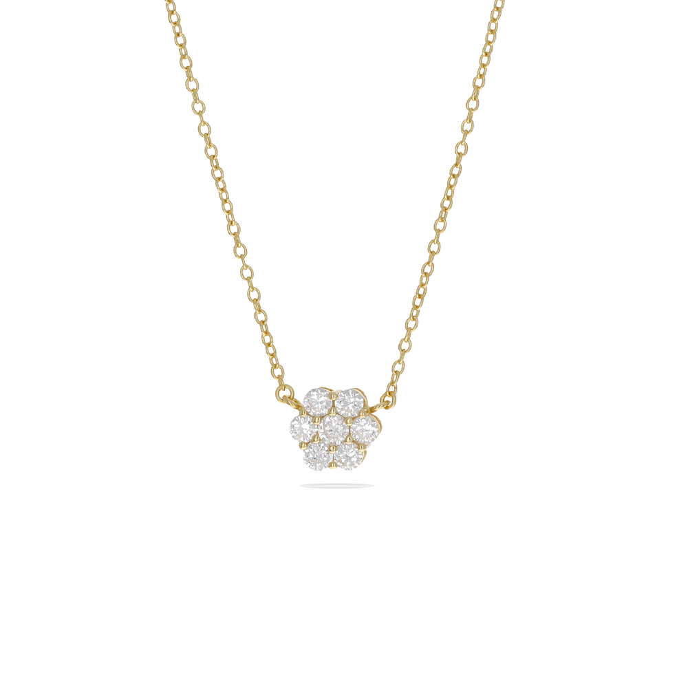 Gold Bouquet CZ Pendant Necklace from Alexandra Marks Jewelry