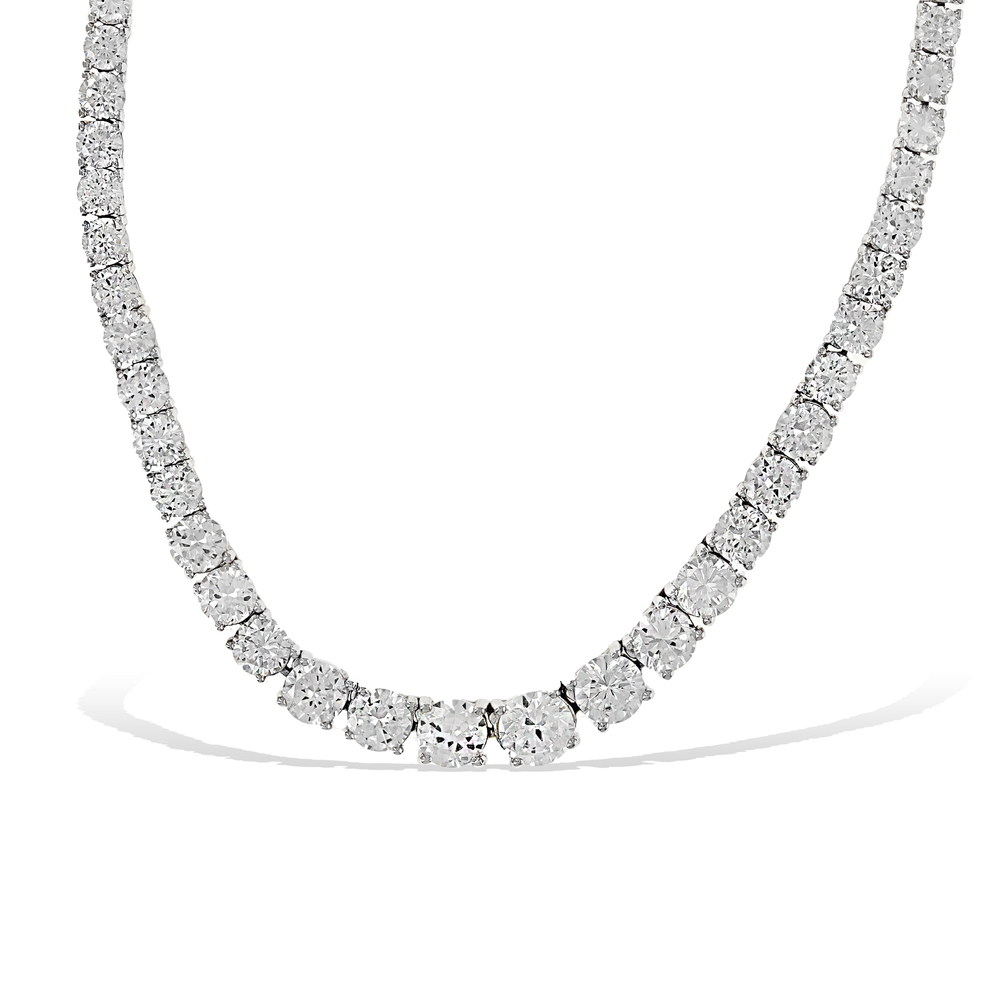 
            
                Load image into Gallery viewer, Graduted CZ Tennis Necklace from Alexandra Marks Jewelry
            
        