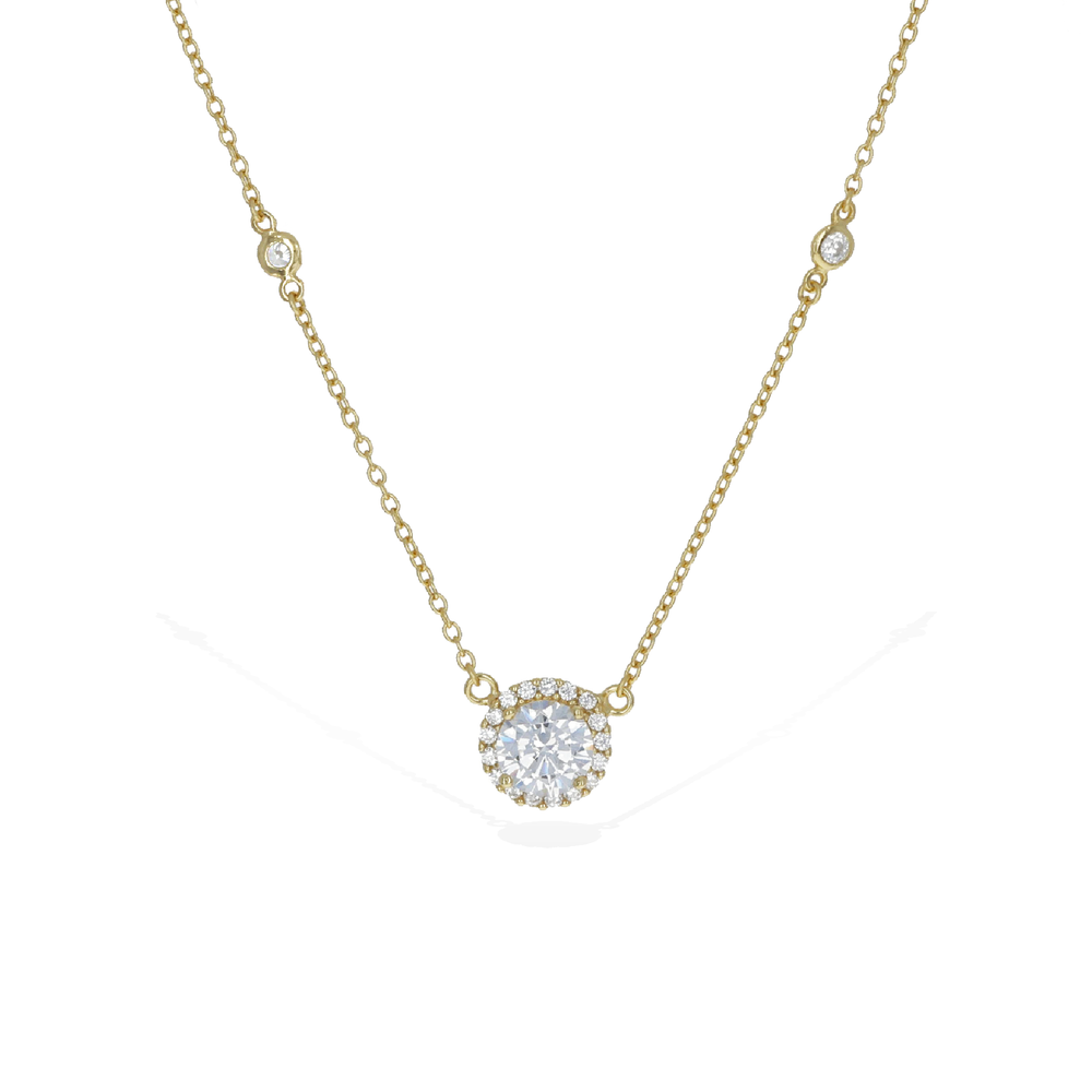 Cz 2025 solitaire necklace