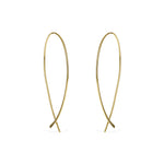 Thin gold threader hoop earrings - Alexandra Marks