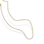 Alexandra Marks | Thin CZ Tennis Choker Necklace in Gold