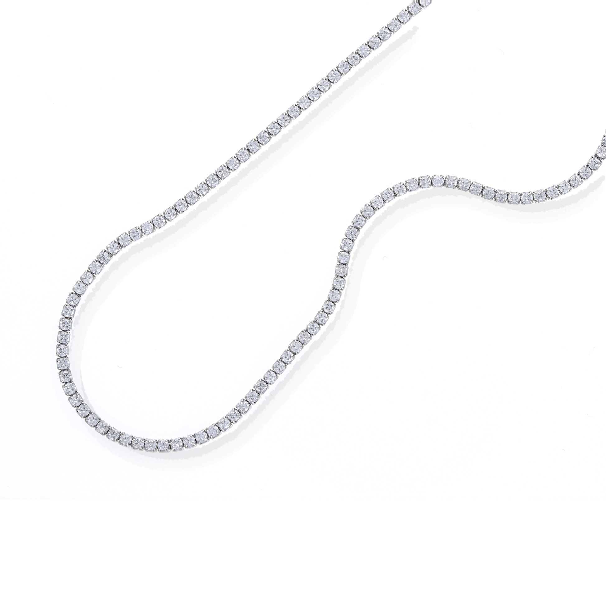 Alexandra Marks | Thin CZ Choker Necklace in Silver