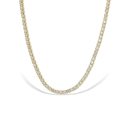 Gold thin cz tennis choker necklace - Alexandra Marks Jewelry