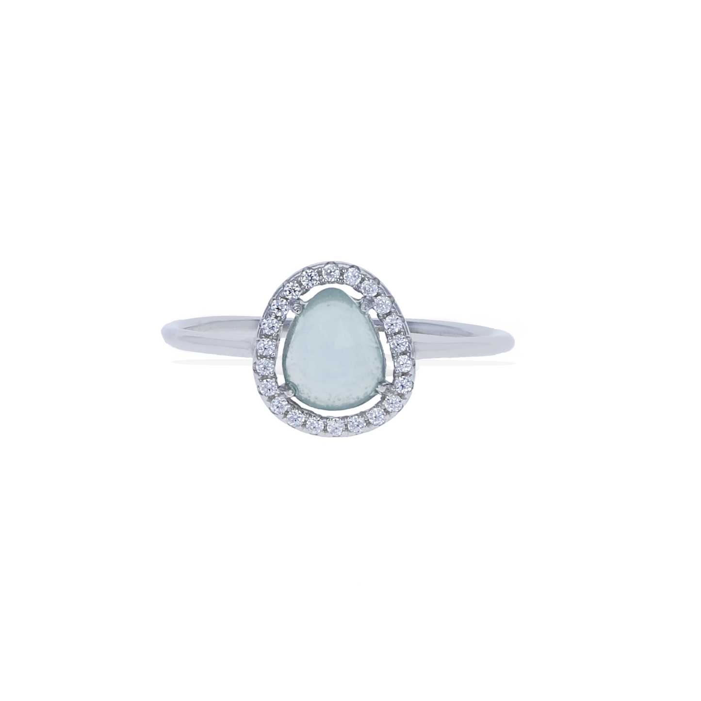 Aquamarine Gemstone Ring in Sterling Silver - Alexandra Marks Jewelry