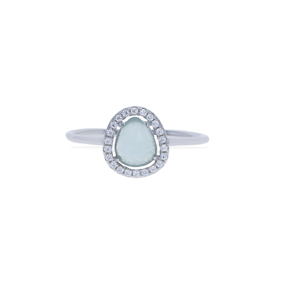 Aquamarine Gemstone Ring in Sterling Silver - Alexandra Marks Jewelry