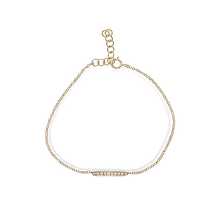 Tiny Diamond Bar Bracelet in 14kt Gold - Alexandra Marks Jewelry