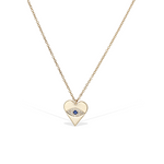 Diamond Evil Eye Heart Necklace in 14kt Yellow Gold from Alexandra Marks Jewelry