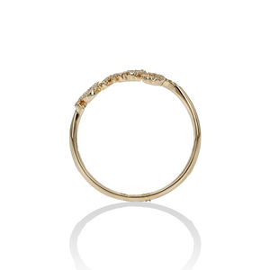 classic everyday diamond love letter ring in 14k gold