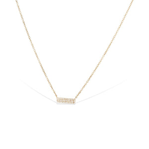 Alexandra Marks - everyday diamond bar necklace in 14kt gold