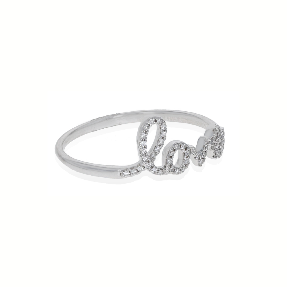 Diamond Love Ring in 14kt White Gold - Alexandra Marks Jewelry