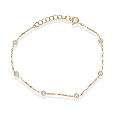 Dainty Diamond 14k gold everyday bracelet - Alexandra Marks Jewelry