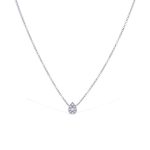 Tiny Diamond Pear 14k White Gold Choker Necklace - Alexandra Marks Jewelry