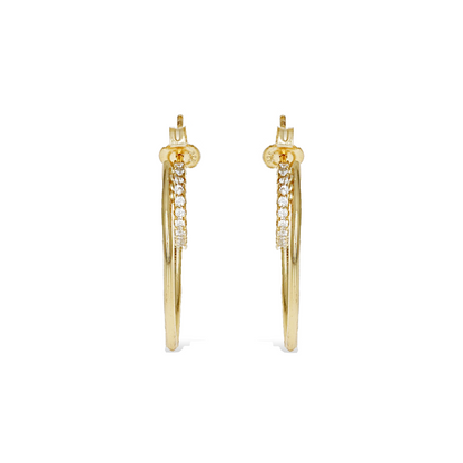 Gold Illusion Double Hoop Earrings - Alexandra Marks