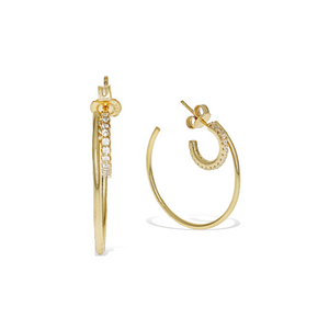 
            
                Load image into Gallery viewer, Gold Double Hoop Earrings | Alexandra Marks Jewelry
            
        