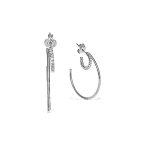 Sterling Silver and CZ Double Hoop Earrings from Alexandra Marks Jewelry