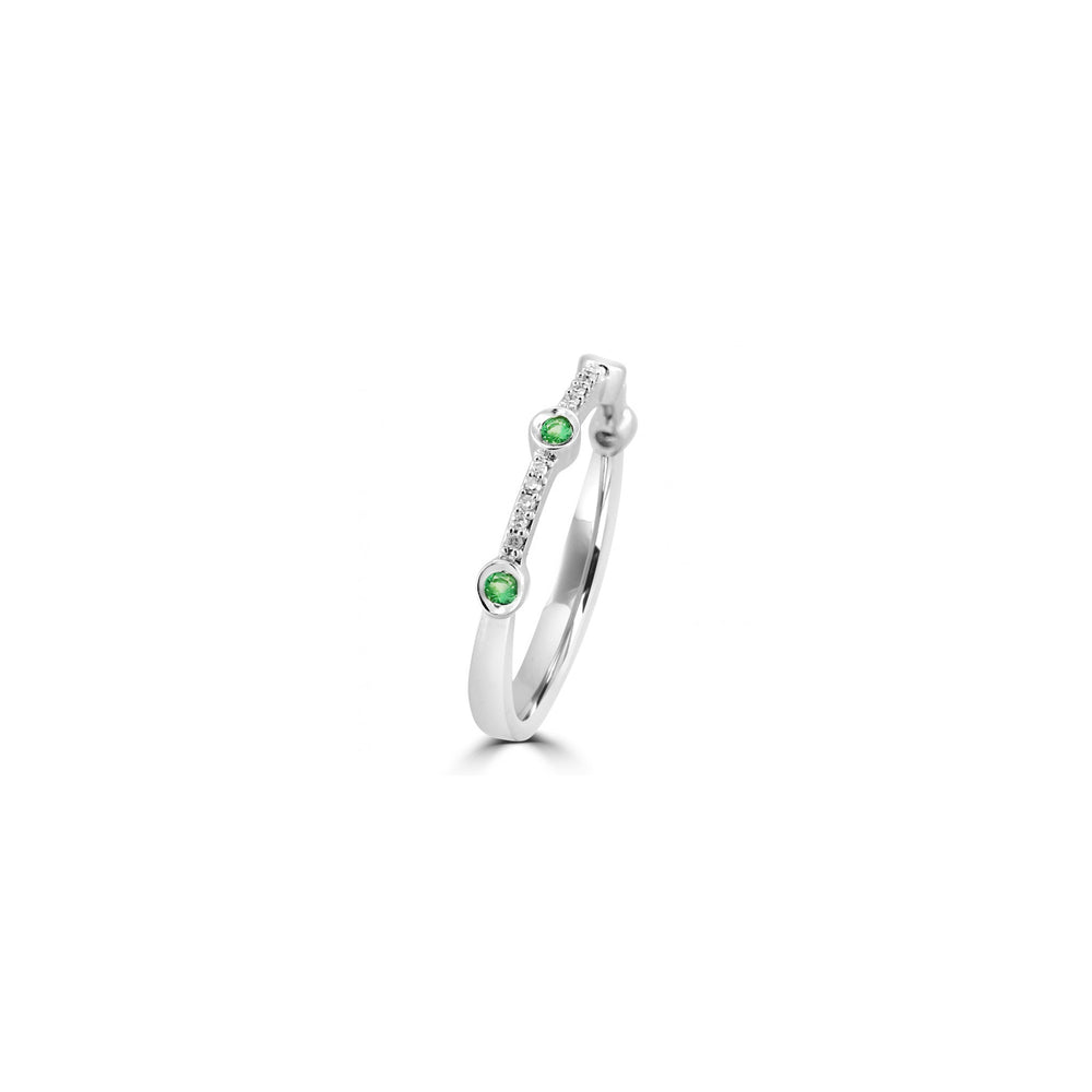 
            
                Load image into Gallery viewer, Emerald &amp;amp; Diamond Stacking Ring from Alexandra Marks Jewelry
            
        