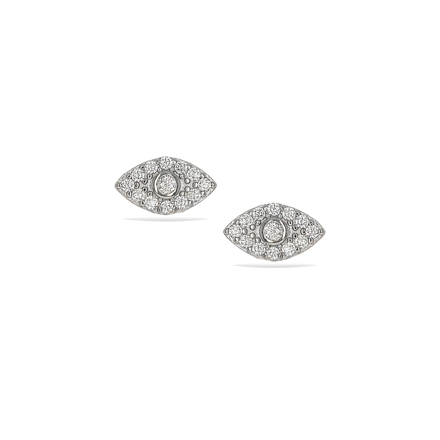 Alexandra Marks - dainty cz evil eye stud earrings, sterling silver