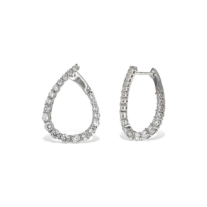 Alexandra Marks | Bridal Curved CZ Statement Earrings in sterling silver