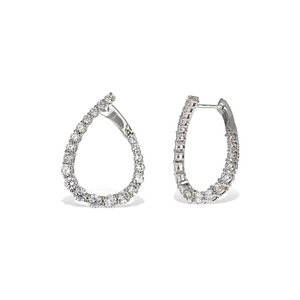 Alexandra Marks | Bridal Curved CZ Statement Earrings in sterling silver