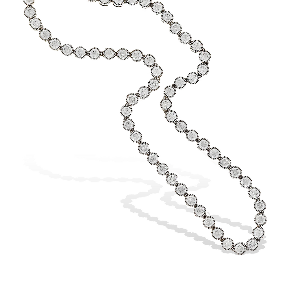 
            
                Load image into Gallery viewer, Alexandra Marks - Bezel Set CZ Tennis Necklace in Sterling Silver
            
        