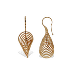 Alexandra Marks Jewelry | Diamond Cut Gold Circle Drop Earrings