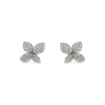 Flower Stud Earrings in Silver 