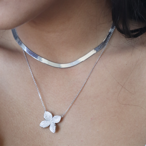 
            
                Load image into Gallery viewer, Alexandra Marks - Gardenia Cz Pendant Necklace, Sterling Silver
            
        