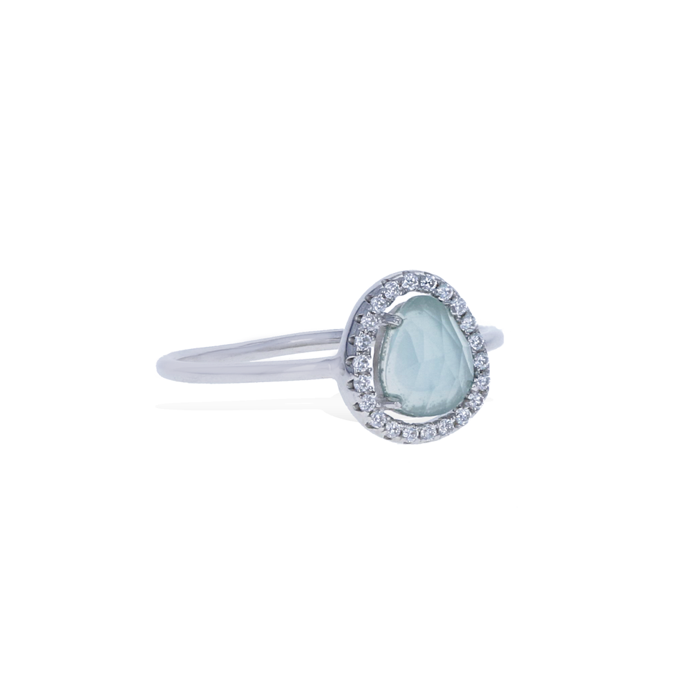 
            
                Load image into Gallery viewer, Birthstone Aquamarine Gemstone Ring in Silver - Alexandra Marks Jewelry
            
        