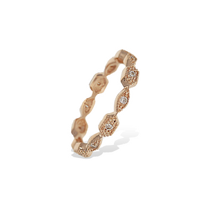 
            
                Load image into Gallery viewer, Geometric CZ Rose Gold Eternity Band - Alexandra Marks Jewelry
            
        