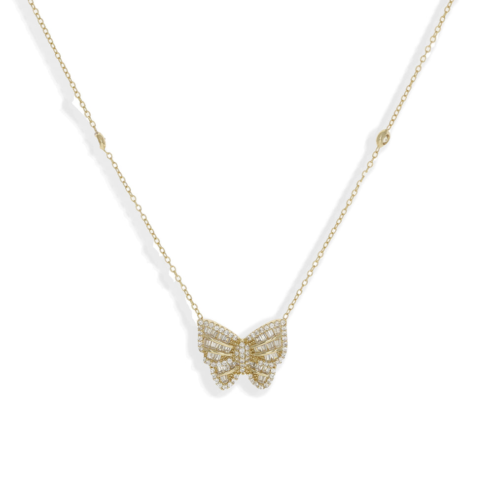 Gold Butterfly CZ Necklace from Alexandra Marks Jewelry