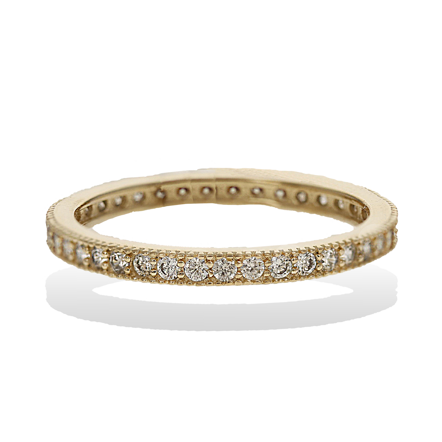 Thin Gold CZ Stacking Ring - Alexandra Marks Jewelry