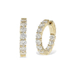 Cz Inside-Outside Gold Hoop Earrings - Alexandra Marks Jewelry