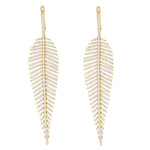 Gold Feather Drop Earrings from Alexandra Marks Jewelry