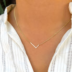 Gold Classic Letter L Initial Necklace - Alexandra Marks Jewelry