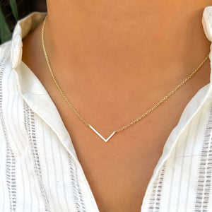 
            
                Load image into Gallery viewer, Gold Classic Letter L Initial Necklace - Alexandra Marks Jewelry
            
        