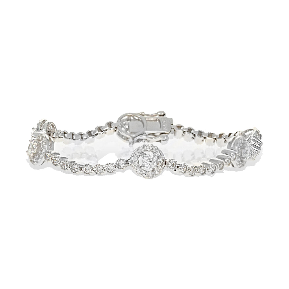 
            
                Load image into Gallery viewer, Halo Station Tennis Bracelet
            
        